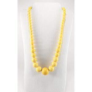 Yellow Chunky Beaded Necklace